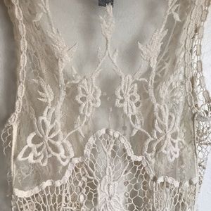 💛NEW Forever 21 lace bohemian vest💛